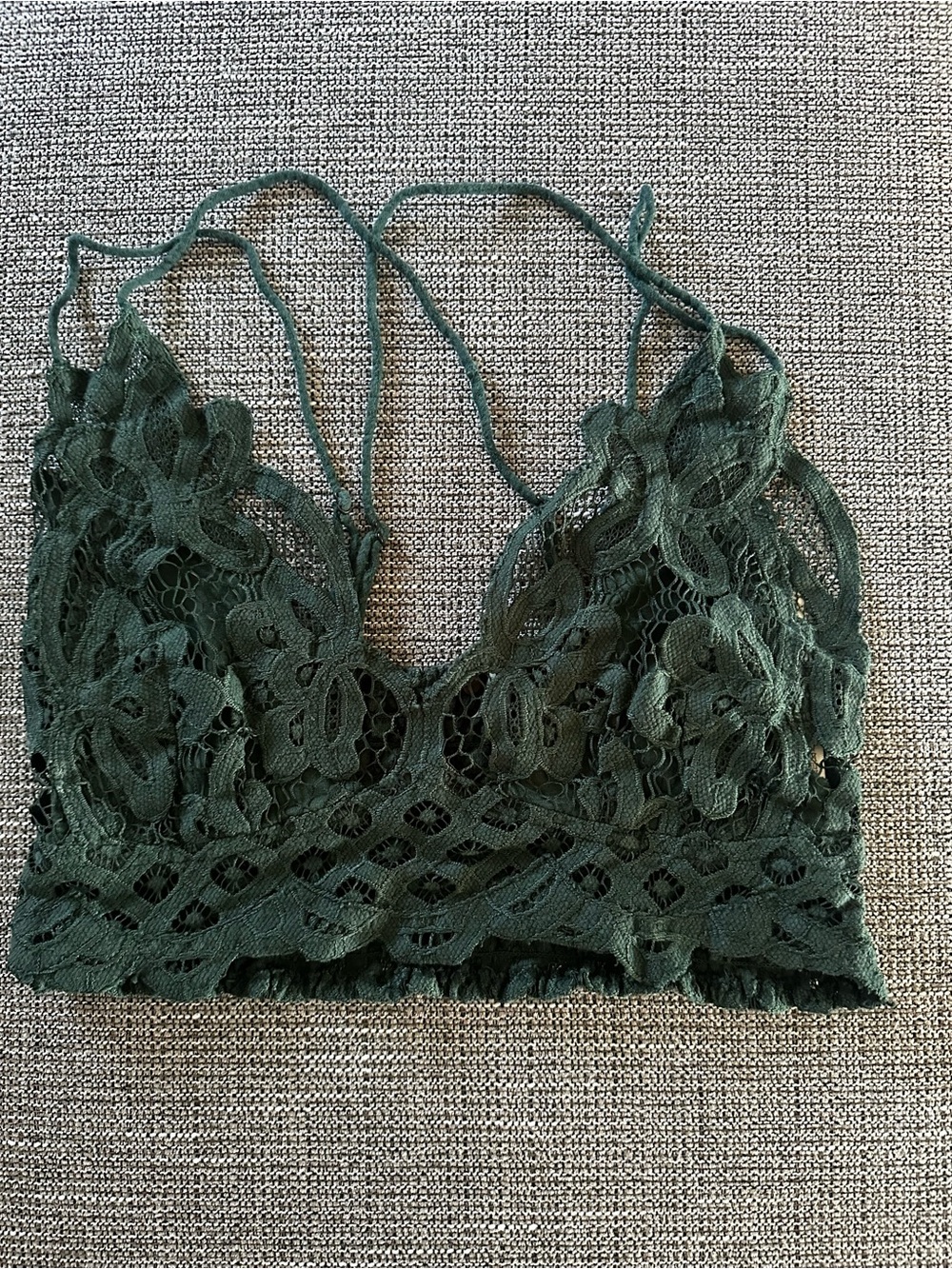 Lace Bralette in Dark Green